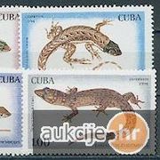 Kuba 1994: razni gmazovi, čista kompletna serija, Mi. br. 3792/97   (2)