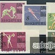 Albanija 1963: razni sportovi; veslanje, boks,..., kompletna čista nezupčana serija Mi. br. 768/72