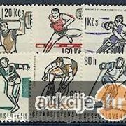 Čehoslovačka 1963: razni sportovi, skijanje, trčanje,..., čista kompletna serija, Mi. br. 1377/82