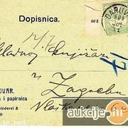 Dopisnica upućena iz Daruvara u Zagreb 1906  