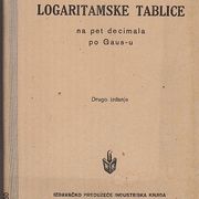 LOGARITAMSKE TABLICE - na pet decimala / po Gaus-u