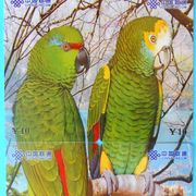 PAPIGE - puzzle komplet od 4. kineske kartice * papiga ptica ptice fauna