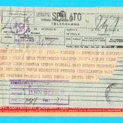WW2 (1941) Talijanska okupacija - Telegram Spalato Zara Fiume Sebenico RRR