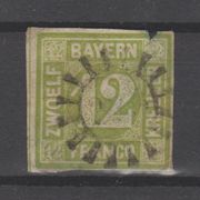 Bayern 1862. MI 12 ; kataloški 90 eura