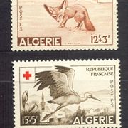 Alžir 1957 - Crveni križ, Mi.br. 365/366, čista serija, falc