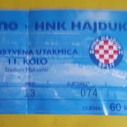 Nogomet, NK DINAMO - NK HAJDUK, 14. 10. 2001. ulaznica