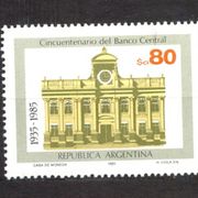 Argentina 1985 - Mi.br. 1739, centralna banka, čista marka