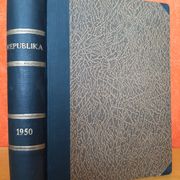 Republika, časopis za književnost i umjetnost - uvezano godište 1950. godin
