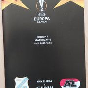PROGRAM HNK RIJEKA vs AZ ALKMAR UEFA EUROPA LEAGUE