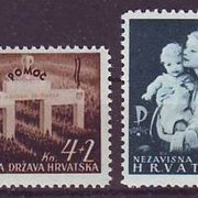 Hrvatska NDH - 1942 Pomoć tri nominale