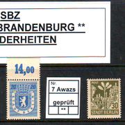 Njemačka Okupacione zone Berlin i Brandeburg specijaliteti (3) MNH 6003