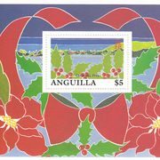 ANGUILLA blok 89,neponišteno,Božić 1991