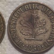 Germany 5 pfennig, 1950 "F" - Stuttgart ***