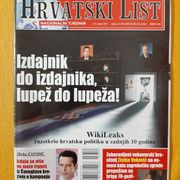 Hrvatski list - nacionalni politički tjednik, br. 364 Wiki Leaks