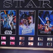 Star Wars uokviren displej sa 6 filmova 70cmx30cm sa certifikatom