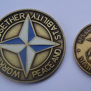 Military coins : NATO Command Naples i US Marine Corps