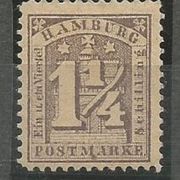 Nemačka,Hamburg,Redovna 1 1/4 S 1864.,čisto