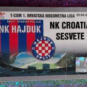 Hajduk-Sesvete ulaznica,2009 g.