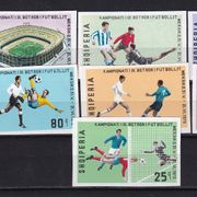 ALBANIJA 1970 - Mi.br. 1418/1424, nogometno prevenstvo u Meksiku, nezupčana