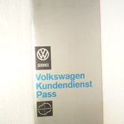 VW  SERVICE  VOLKSWAGEN  KUNDENDIENST  PASS  1972 ***HCOLLECT