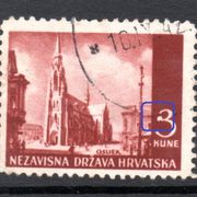 Hrvatska, NDH, 1942, poništeno, greška, krajobrazi Osijek, mrlja, Strpić 53