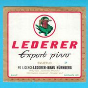 LEDERER Export Pivo - Jadranska Pivovara Split * stara pivska etiketa pivo