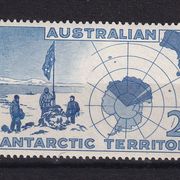 Australski antarktički teritorij 1957 - karta, Mi.br. 1, čista marka