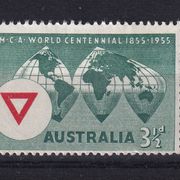 AUSTRALIJA 1955 - Mi.br. 256, karta, čista marka
