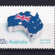 AUSTRALIJA 1981 - Mi.br. 740, karta, čista marka