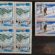 Andora 1966 Zimski sportovi skijanje MNH serija u četvercu