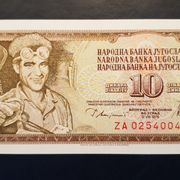 YUGOSLAVIA 10 DINARA 1978 -ZAMJENSKA UNC