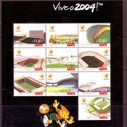 Portugal 2004.g. SPORT Europsko prvenstvo u nogometu-stadioni blok MNH 6006