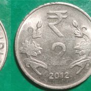 India 2 rupees, 2012 W/o mintmark - Calcutta ***/