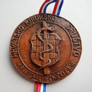 HRVATSKO KIRURŠKO DRUŠTVO - HRVATSKI LIJEČNIČKI ZBOR - medalja , keramika