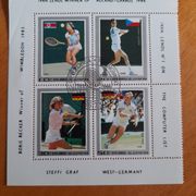1986 Tennis Players ,Minisheet (105 x 125mm)