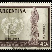 1959, ARGENTINA, zigosano, serija, Michel br. 692, 1 kn