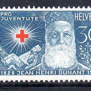 Švicarska, poništeno, 1928, Michel 232, pro juventute, H. Dunant, Crv. križ