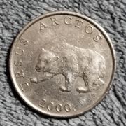 Kovanica 5 kuna / latinski natpis, parna godina 2000