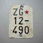 Registracijska pločica , tablica za MOTOR , MOTOCIKL , Jugoslavija