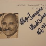 Fabijan Šovagović,veliki hrvatski glumac, originalni autogram