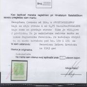 NDH Pavelić - dupli i obostrani pretisak, 0,75 na 1 kn, s druge strane 1 kn