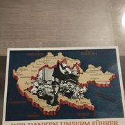 Rijetka Promidzbena karta Fuhrer u Austriji rijetki crveni zigovi dobra kva