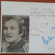 Dinamo-Zagreb, Rudi Belin, originalni autogram