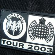 MINISTRY OF SOUND, BACARDI, TOUR 2003, KAPA ORIGINAL, NOVO
