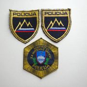 SLOVENIJA  -  POLICIJA  -  3 platnene oznake