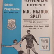 Stari nogometni program: TOTTENHAM - HAJDUK SPLIT iz 1967.