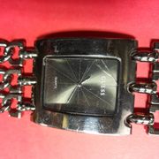 GUESS ženski analogni kvarcni sat s metalnim lanci remenom - RARE
