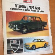 ALFA ROMEO 1750 BERLINA - Časopis EPOCA DELL AUTO (1966)