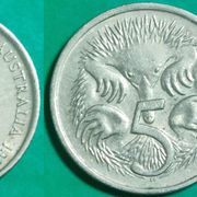 Australia 5 cents 1966 1968 1981 2001 2002 2014 ****/