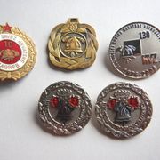 VATROGASTVO - HRVATSKA - 5 različitih metalnih oznaka
